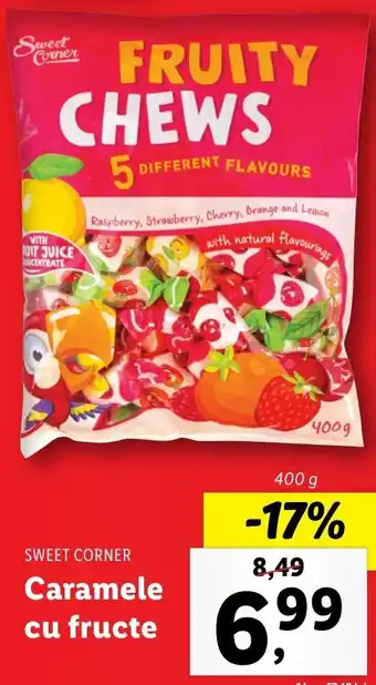 Lidl Sweet corner caramele cu fructe 400g Ofertă