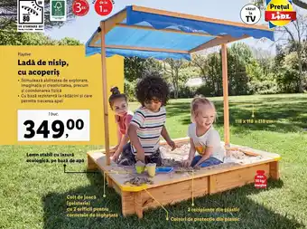 Lidl Playtive ladă de nisip cu acoperiș 1 buc Ofertă