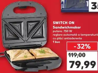 Kaufland Switch on sandwichmaker 750w 1 buc Ofertă