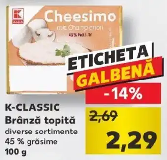 Kaufland Kaufland classic brânză topită 100g Ofertă