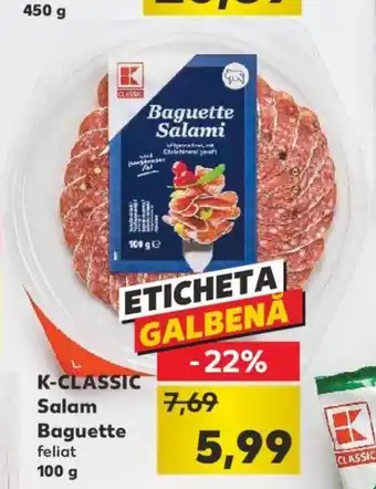 Kaufland Kaufland classic salam baguette 100g Ofertă