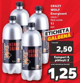 Kaufland Crazy wolf energizant 1l Ofertă