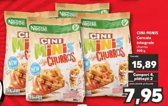 Kaufland Nestlé cini-minis cereale integrale 400g Ofertă