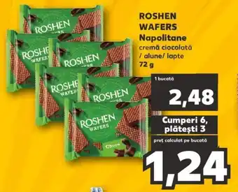 Kaufland Roshen wafers napolitane 72g Ofertă