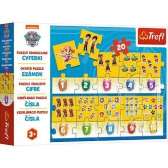 Puzzle trefl 20 piese, cifre, paw patrol
