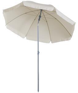 Favi Outsunny umbrela de gradina cu acoperis reglabil φ220, crem alb Ofertă