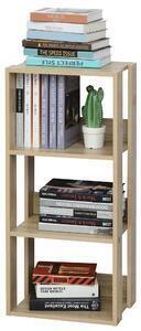 Homcom biblioteca din lemn cu 3 rafturi, 40x29.2x87.9cm | aosom ro