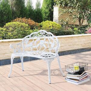 Baa1 - banca 100 cm, gradina, terasa, balcon, spatiu verde - alb