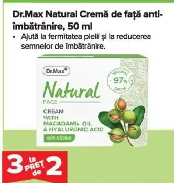 Dr.Max Dr.Max Natural Cremă de față antiîmbătrănire, 50ml Ofertă