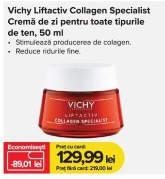 Vichy Liftactiv Collagen Specialist Cremă de zi pentru toate tipurile de ten, 50ml