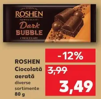 Kaufland Roshen ciocolată aerată 80g Ofertă