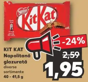Kaufland Nestle kit kat napolitană glazurată 40 - 41.5g Ofertă