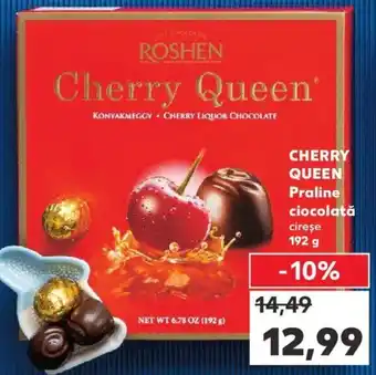 Kaufland Roshen cherry queen praline ciocolată 192g Ofertă