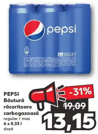 Kaufland Pepsi băutură răcoritoare carbogazoasă 6 x 0.33l Ofertă