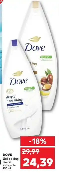 Kaufland Dove gel de duș 750ml Ofertă