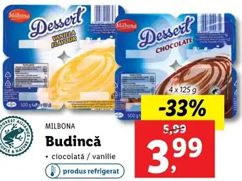 Lidl Milbona budincă 4 x 125g Ofertă