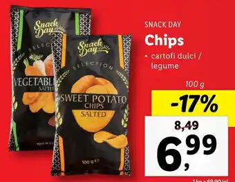 Lidl Snack day chips 100g Ofertă