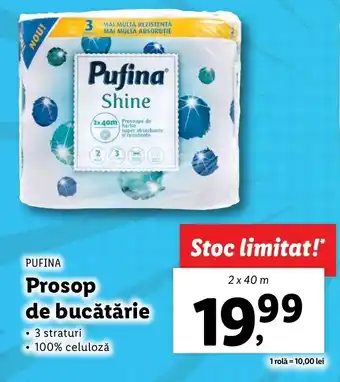 Lidl Pufina prosop de bucătărie 2 x 40m Ofertă