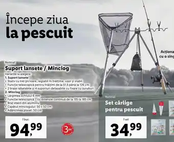 Lidl Rocktrail suport lansete / minciog 1 buc Ofertă