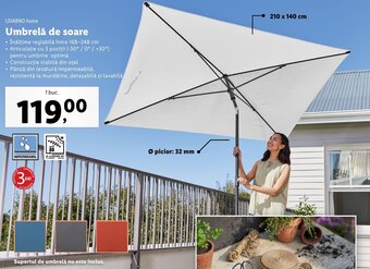 Lidl Livarno home umbrelă de soare 1 buc Ofertă