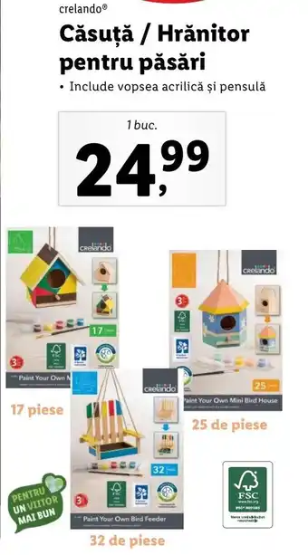Crelando căsuță / hrănitor pentru păsări 1 buc