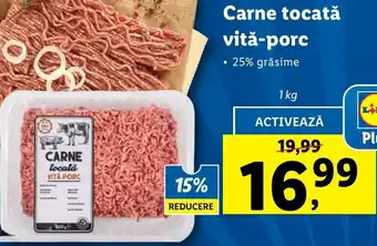 Lidl Carne tocată vită-porc 1kg Ofertă
