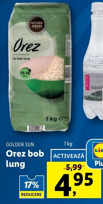 Lidl Golden sun orez bob lung 1kg Ofertă