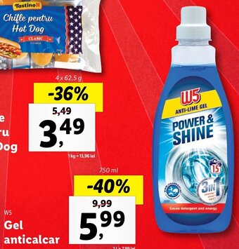 Lidl W5 gel anticalcar 750ml Ofertă