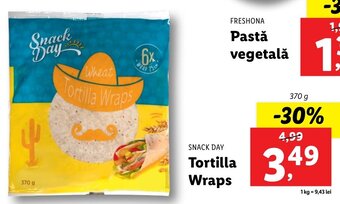 Lidl Snack day tortilla wraps 370g Ofertă