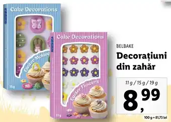 Lidl Belbake decorațiuni din zahăr 11 / 15 / 19g Ofertă