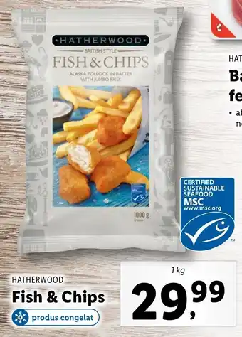 Lidl Hatherwood fish & chips 1kg Ofertă