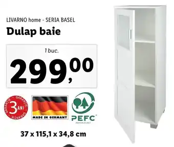 Lidl Livarno home seria basel dulap baie 37 x 115.1 x 34.8 cm 1 buc Ofertă