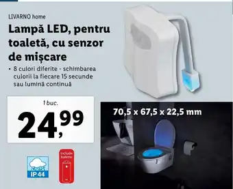 Lidl Livarno home lampă led pentru toaletă cu senzor de mișcare 1 buc Ofertă
