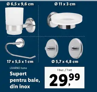 Lidl Livarno home suport pentru baie din inox 1 buc / 1 set Ofertă