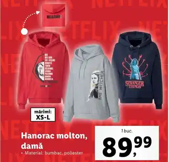 Lidl Hanorac molton damă 1 buc Ofertă