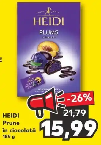Kaufland Heidi prune în ciocolată 185g Ofertă