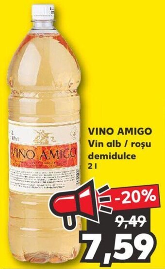 Kaufland Vino amigo vin alb / roșu demidulce 2l Ofertă