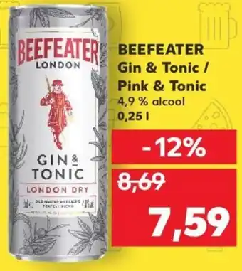 Kaufland Beefeater gin & tonic / pink & tonic 0.25l Ofertă
