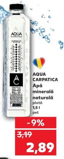 Kaufland Aqua carpatica apă minerală naturală 1.5l Ofertă