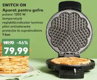 Kaufland Switch on aparat pentru gofre 1200w 1 buc Ofertă