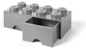 Cutie depozitare cu 2 sertare lego®, gri