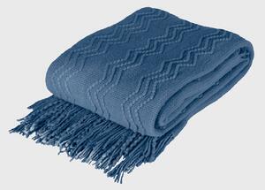 Pătură tricotată marilyn blue bleumarin 170 cm