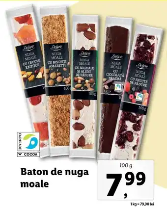 Lidl Deluxe baton de nuga moale 100g Ofertă