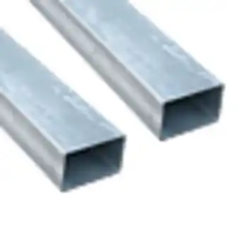Stalp pentru gard, dreptunghiular, zincat, fixare in beton, 2.5 m, 60 x 40 mm
