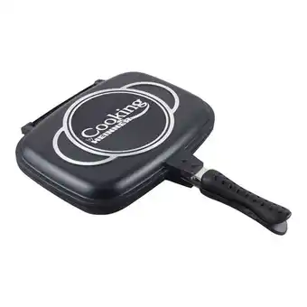 Auchan Tigaie dubla dreptunghiulara tip grill din aluminiu heinner, 32x24x7.5cm Ofertă