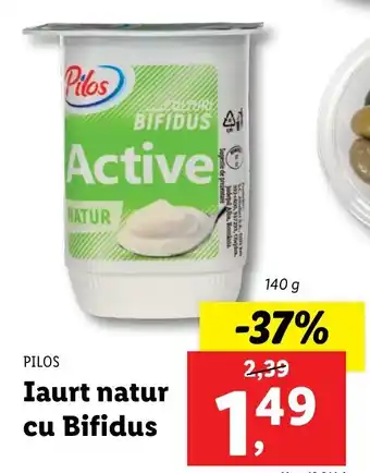 Lidl Pilos iaurt natur cu bifidus 140g Ofertă