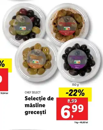 Lidl Chef select selecție de măsline grecești 150g Ofertă