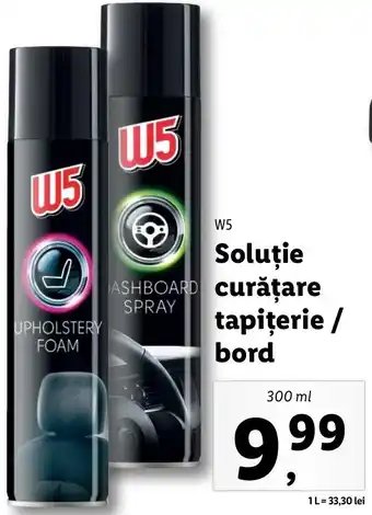 Lidl W5 soluție curățare tapițerie / bord 300ml Ofertă