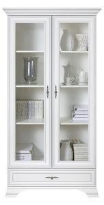 Vitrina cu 2 usi kentuki, alb alpin, 99,5x210x44 cm