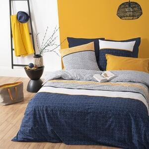 Lenjerie de pat, bumbac, set 2 persoane, atmosphera, etni blue